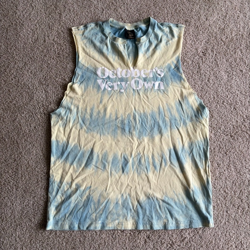 OVO October’s Very Own Tie Dye Tank Top Owl Logo Sleeveless Shirt Small